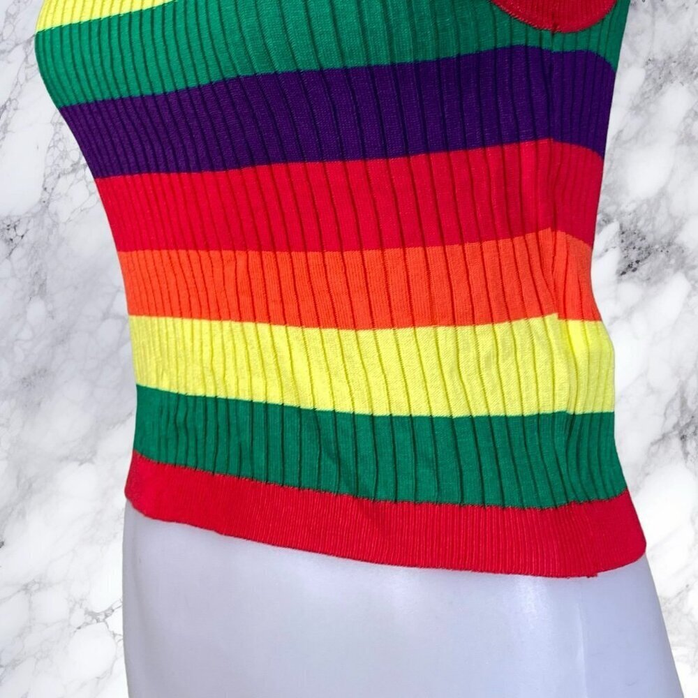 Halfheart Rainbow Ribbed Tank - Picture 11 of 12